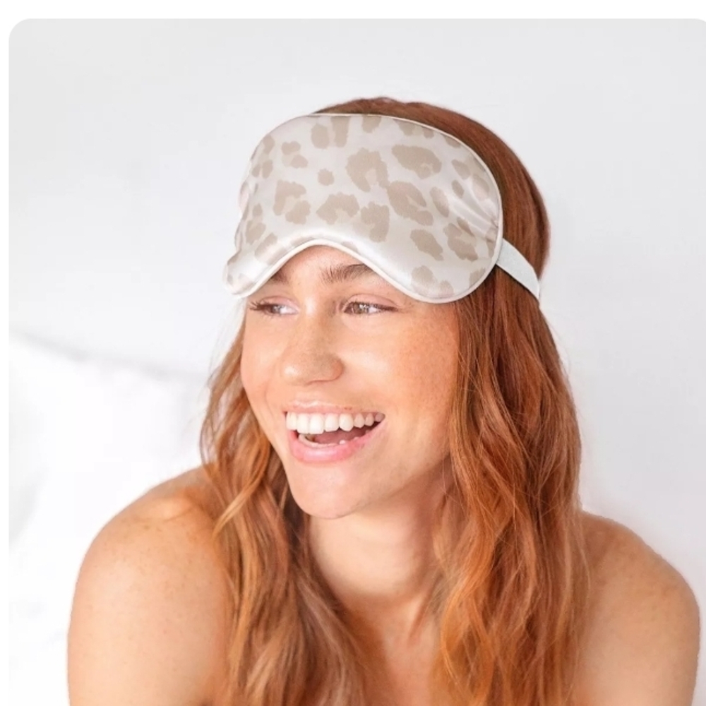 Leopard Print Silk Sleep Mask